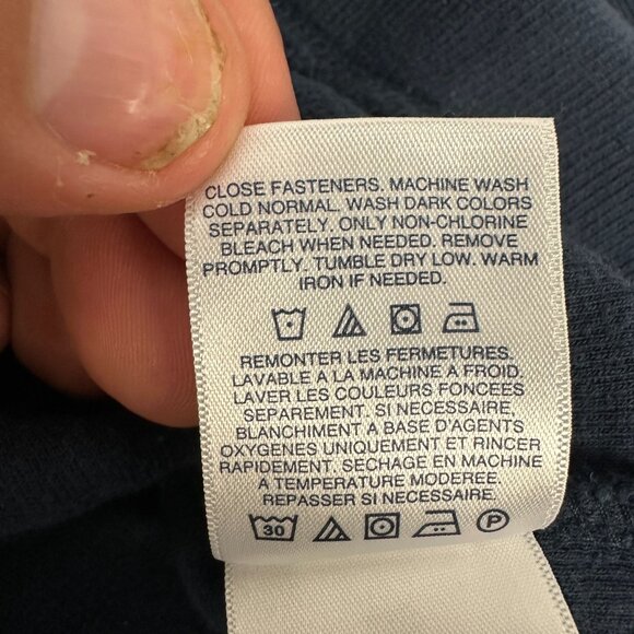 Lands End Mens Navy Blue Half Zip Pullover Sweater Tailored Fit Size M - Picture 5 of 7